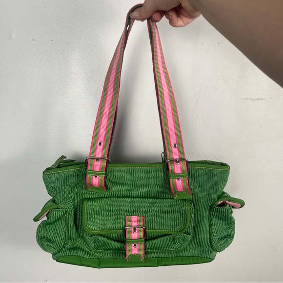 Y2k the Sak green and pink shoulder cargo bag - Picture 1 of 10